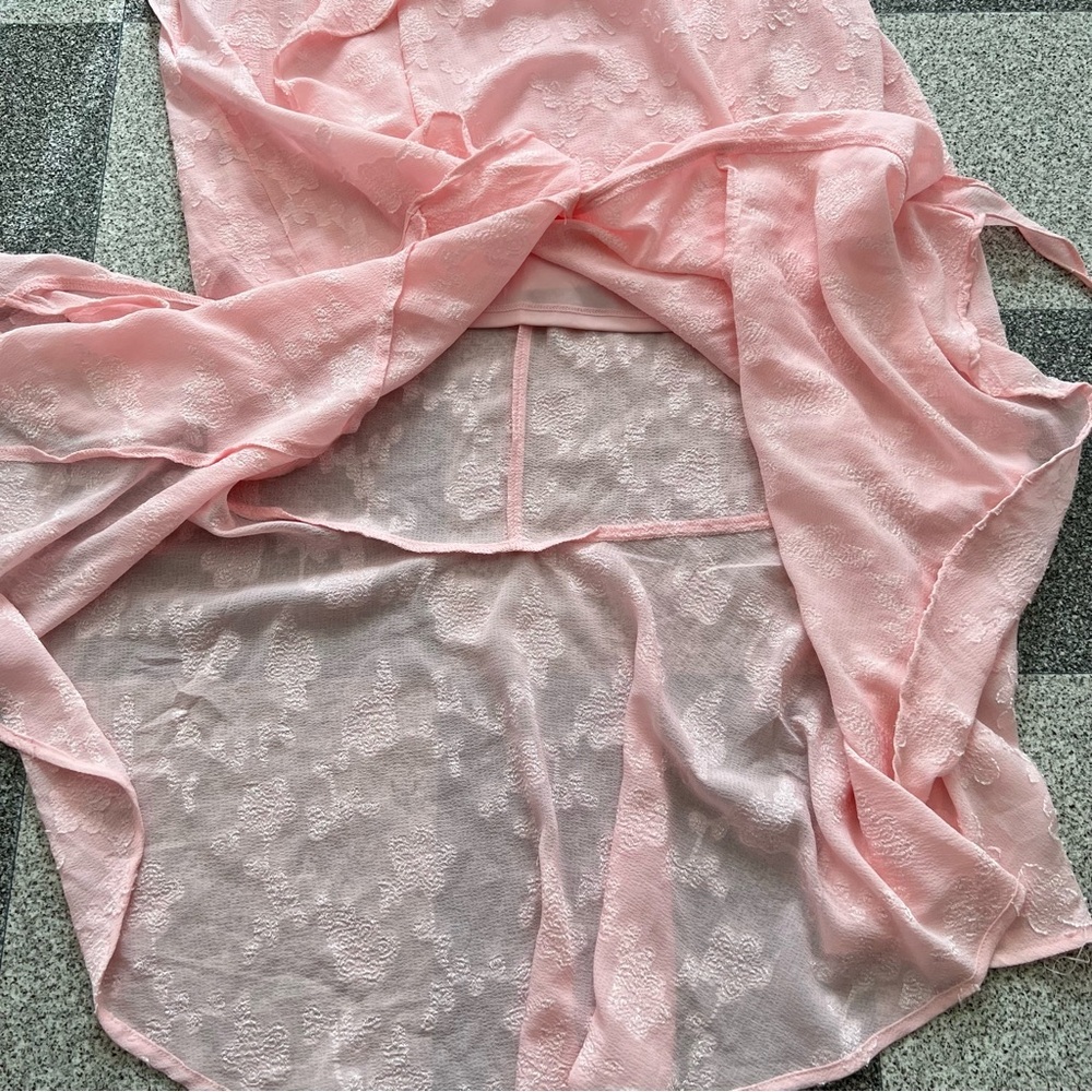 Wild Fable Blush Pink Floral Ruffle Midi Dress- XL - Picture 7 of 12